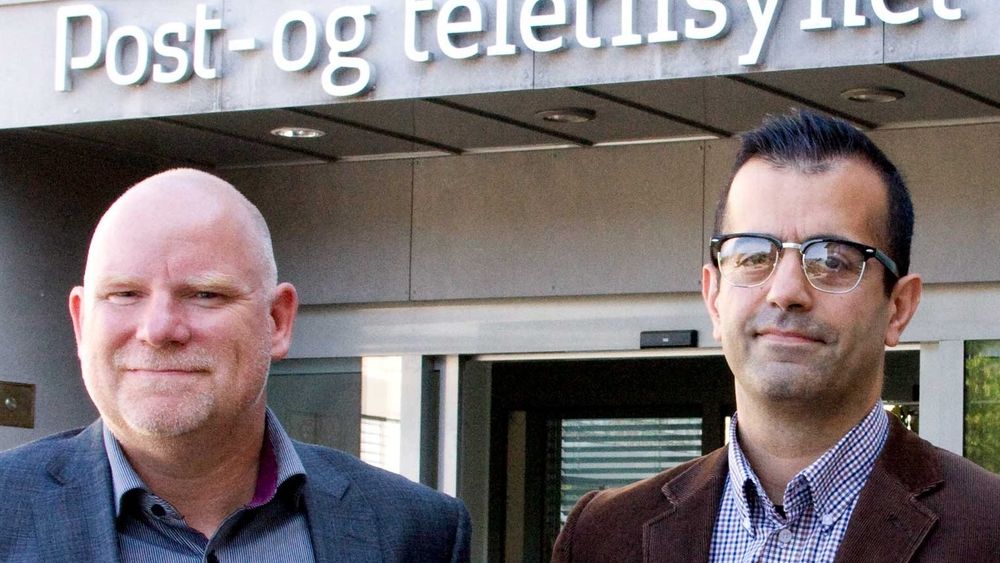 Dekningssjef Tommmy S. Johansen og radiosjef Pedram Bagheri i Netcom ønsker seg 700 MHz-båndet for å gi mer fart til mobile bredbåndskunder utenfor byene.