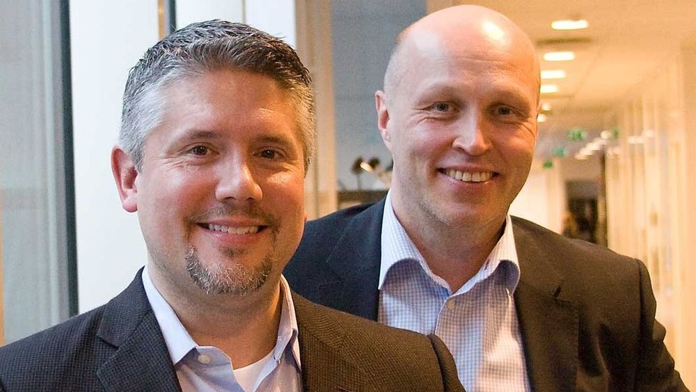 Lederen for Amazon Web Services i Norden og Baltikum, Darren Mowly og Nordcloud-sjef Esa Kinnunen får norsk representasjon når Nordcloud nå etablerer seg i Norge.