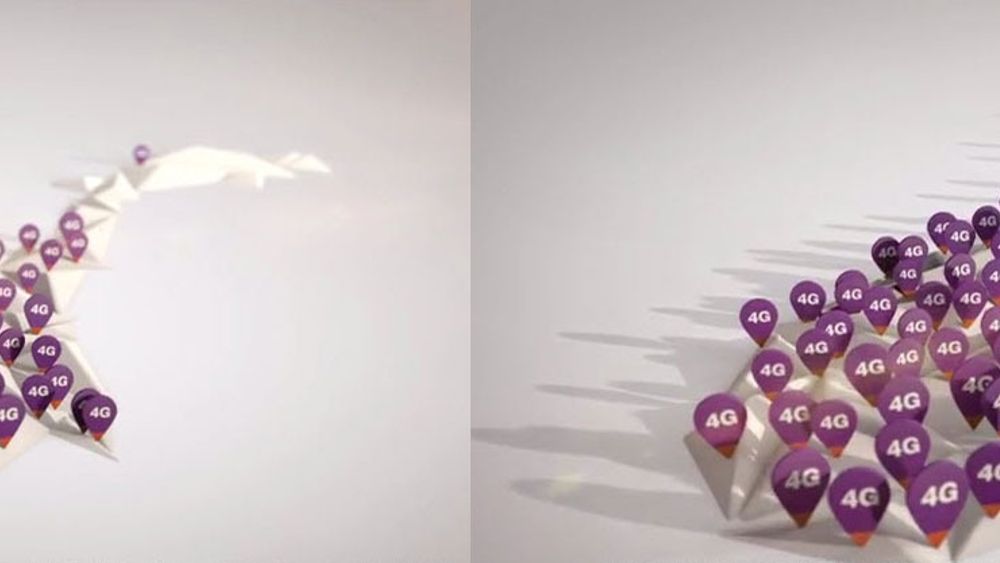 Slik ser Netcoms dekningskart for 4G ut i "Myte"-reklamefilmen. Kartet til venstre vises i et par sekunder før hele Norge er dekket av 4G. Det er villedende, mener både artikkelforfatter og Forbrukerombudet.