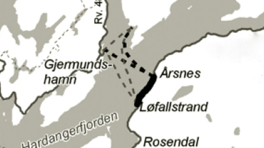 Fergeforbindelsen over Kvinnheradsfjorden blir kortere når det nye fergeleiet på Årsnes blir ferdig neste år.