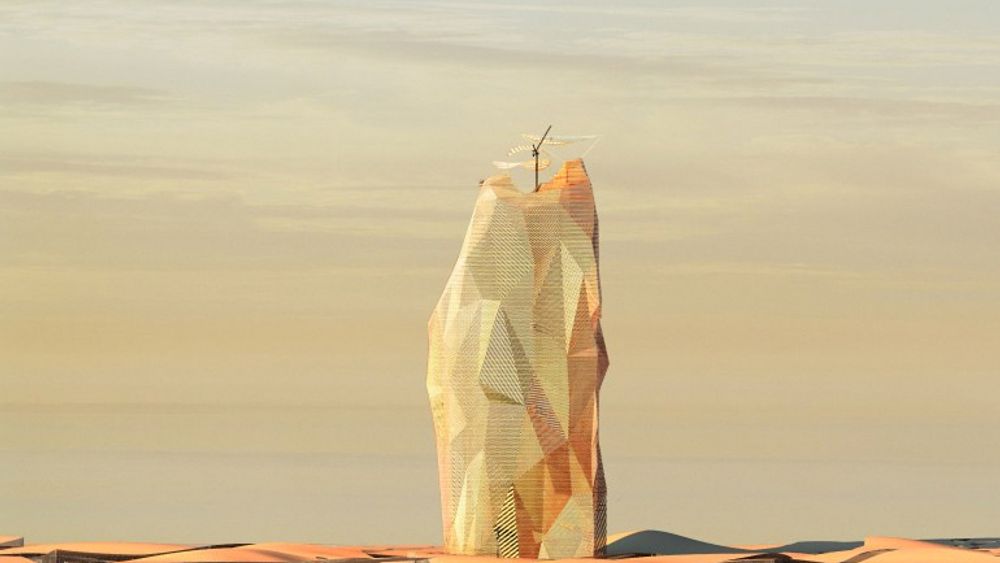 City Sand Tower er en vertikal økoby, tegnet av OXO Architectes.