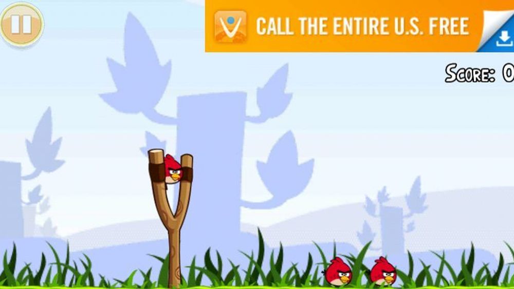 Annonsevisningene i blant annet Android-utgaven av Angry Birds fører til at batteriet i mobilen tappes betydelig raskere.