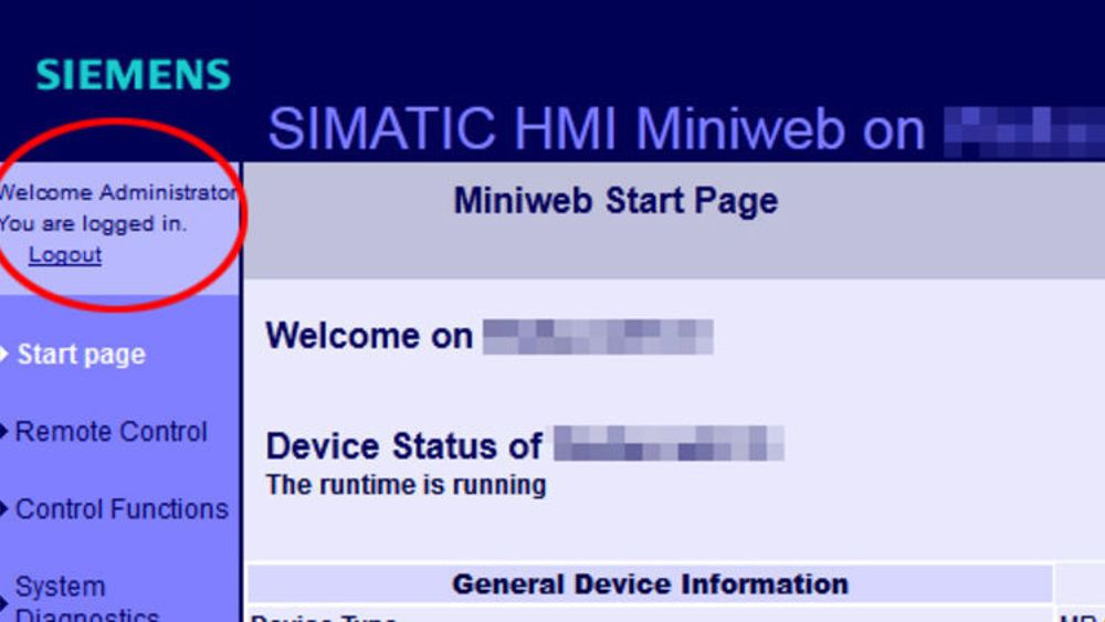 Siemens SIMATIC, som blant annet benyttes til å styre sentral infrastruktur i bedrifter, er i noen tilfeller tilgjengelig via Internett.