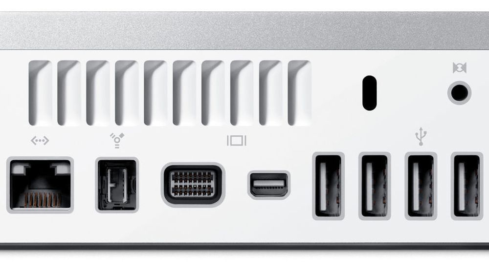 Baksiden av en ny Mac Mini