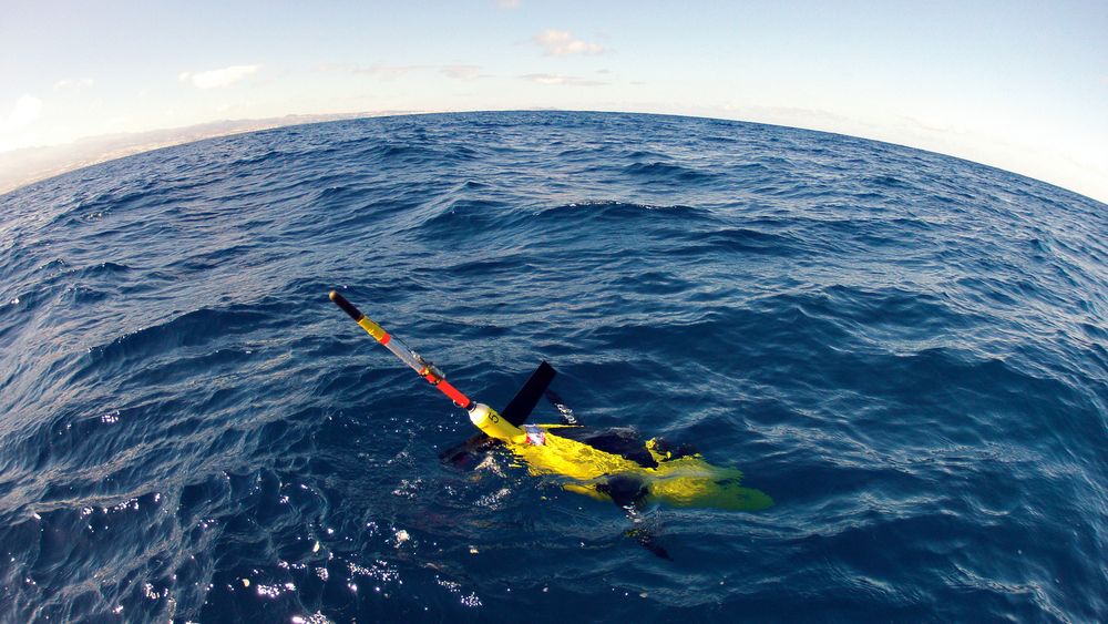 Seaglider fra Kongsberg Underwater Technology har et spesielt framdriftssystem og et batteri som gjør at den kan holde 10 måneder under vann. 