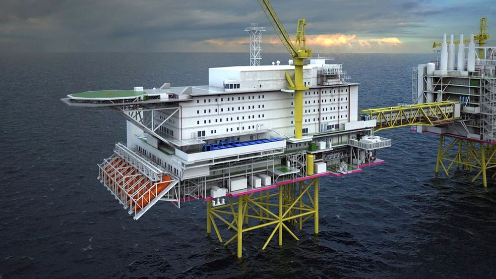  Den planlagte boligplattformen på Johan Sverdrup-feltet.