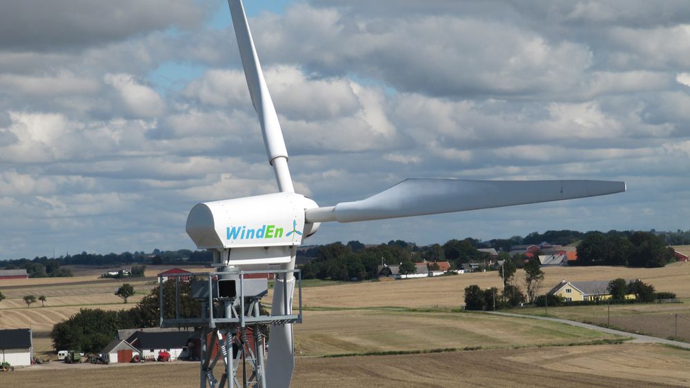 Tar ikke av: En vindturbin er en stor investering for en bonde, og så langt drøyer vindkraftboomen i landbruket. Foto: Wind Energy Nordic