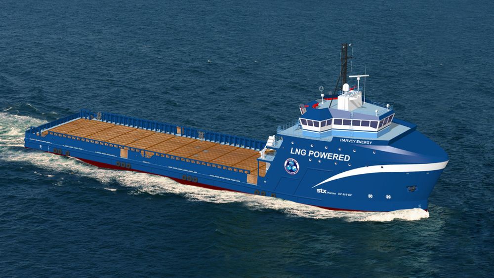 FØRSTE: To supplyskip til Harvey Gulf International Marine utstyres med Wärtsulä dual fuel-motrerer. De blir dermed de første i Meixogulfen som går på LNG.