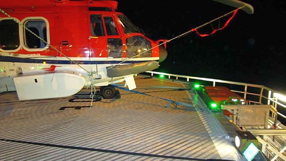 EC225-helikopteret var relativt nær kanten av helidekk da det ble stoppet etter landingen på Åsgard B. 