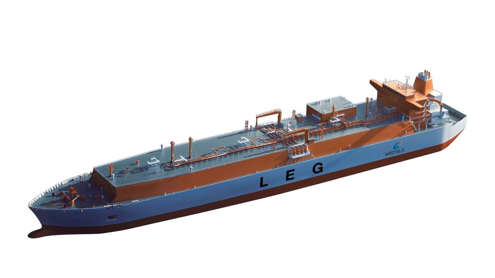 Size matters: Indiske Reliance Group har bestilt seks store skip for frakt av etangass fra USA til India. Skipene kan ta 87.000 kubikkmeter etangass.  
