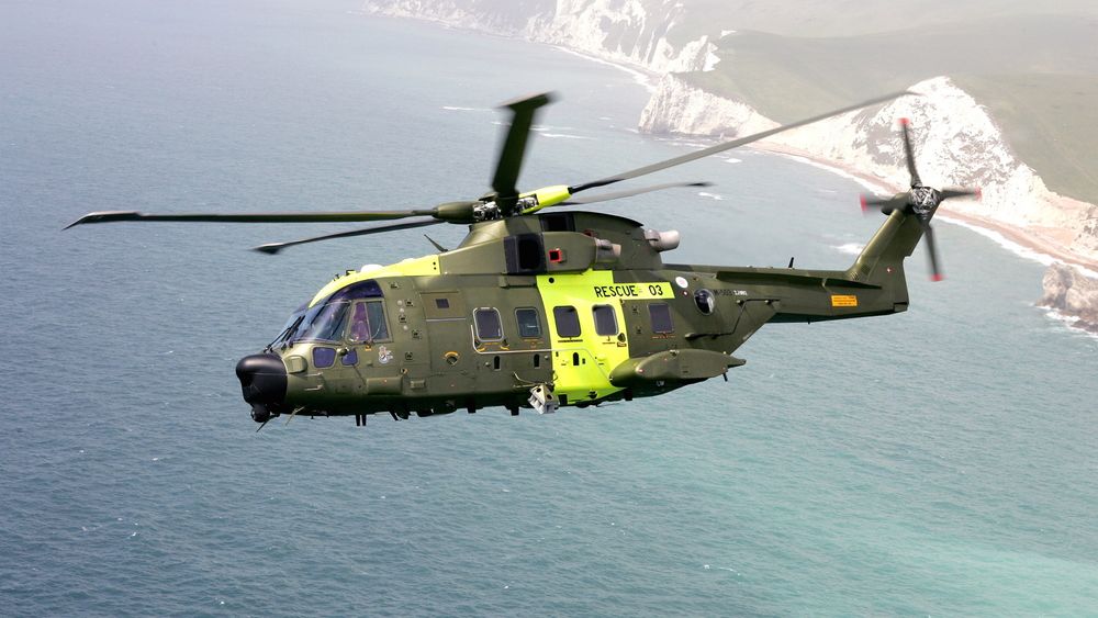 Dansk-sar: Agusta Westland håper Norge gjør som danskene, bytter ut Sea King med AW101.  Foto: Agusta Westland    