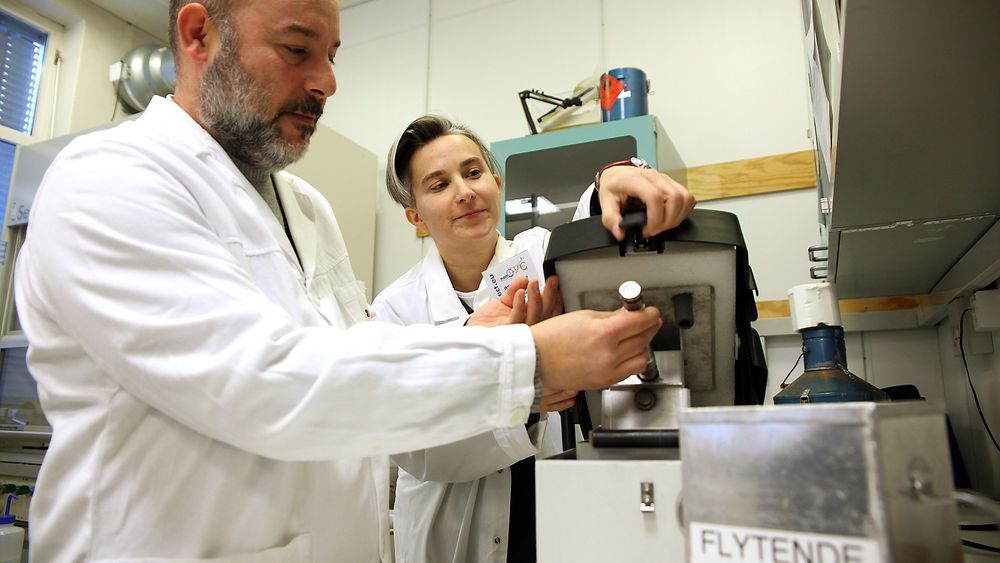Nano: Prosjektleder og forsker Stefano Deledda og forsker Matylda N. Guzik bruker nanoteknologi for å styrke magneter basert på ferritter. Ved hjelp av frysemøller og kulemøller forminsker de mikrokorn av jernlegering.