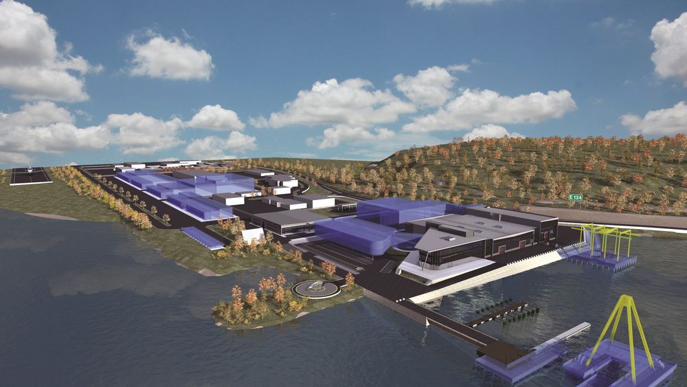 VIL BLI BEST: Med en utvidelse på 70.000 kvadratmeter, i tillegg til de 12.000 som allerede er i dag, vil Telemark Teknologipark bli Nordens beste produksjons- og testsenter for subsea-, olje- og gassindustrien. Illustrasjon: Telemark Teknologipark