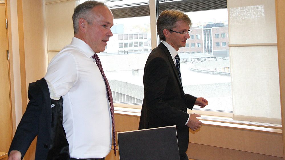 IT-LAGET: Kommunal- og moderniseringsminister Jan Tore Sanner (t.v.) har fått med seg Paul Chaffey som statssekretær på it-området.