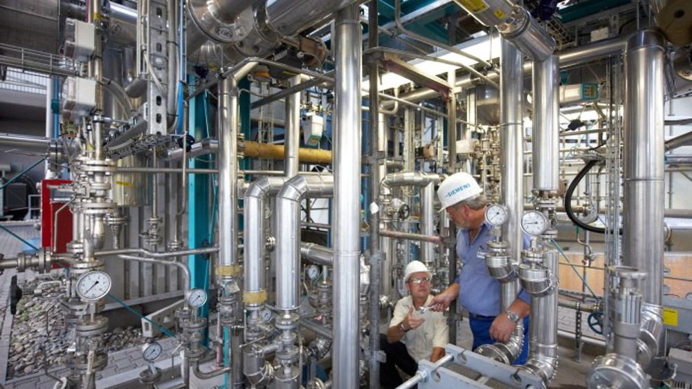 Siemens' skal være med å utrede verdikjede for fangst og lagring av CO2 i Hammerfest. Bildet er fra selskapets testanlegg i Staudinger i Tyskland.