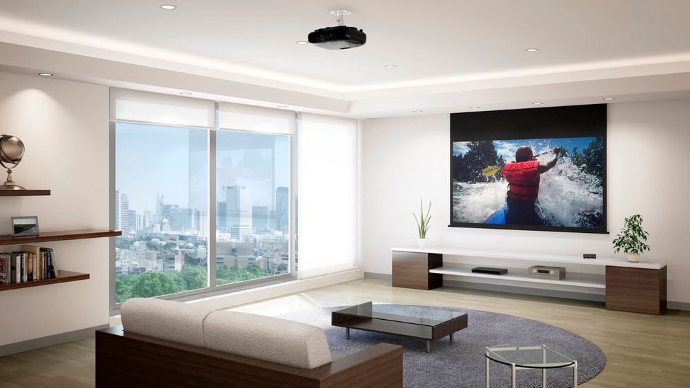 En projektor kan gi langt større bilder enn en tv til samme pris. 
