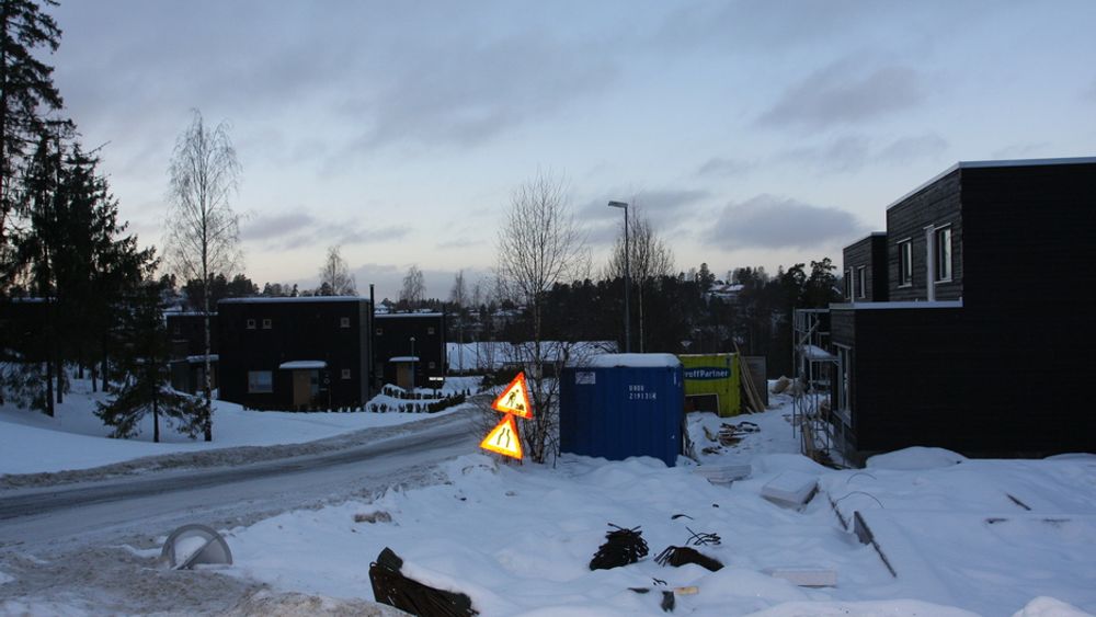 KAN, KAN IKKE: Det er strid i byggenæringen om passivhus, her fra et felt på Mortensrud i Oslo. EBA har nå satt ned et utvalg som skal meisle ut en politikk ikke bare for passivhus men hele miljø, klima og energipolitikken.