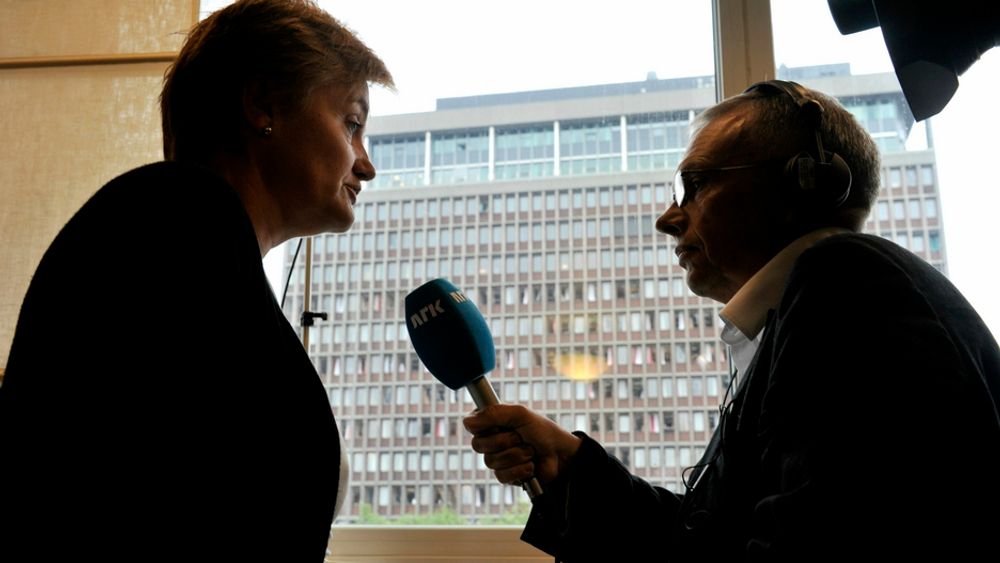 TILBAKE: Rigmor Aasrud flytter tilbake til departmentsbygningen i Akersgata 59 etter terrorhandlingene mot Regjeringskvartalet og Utøya 22. juli 2011.