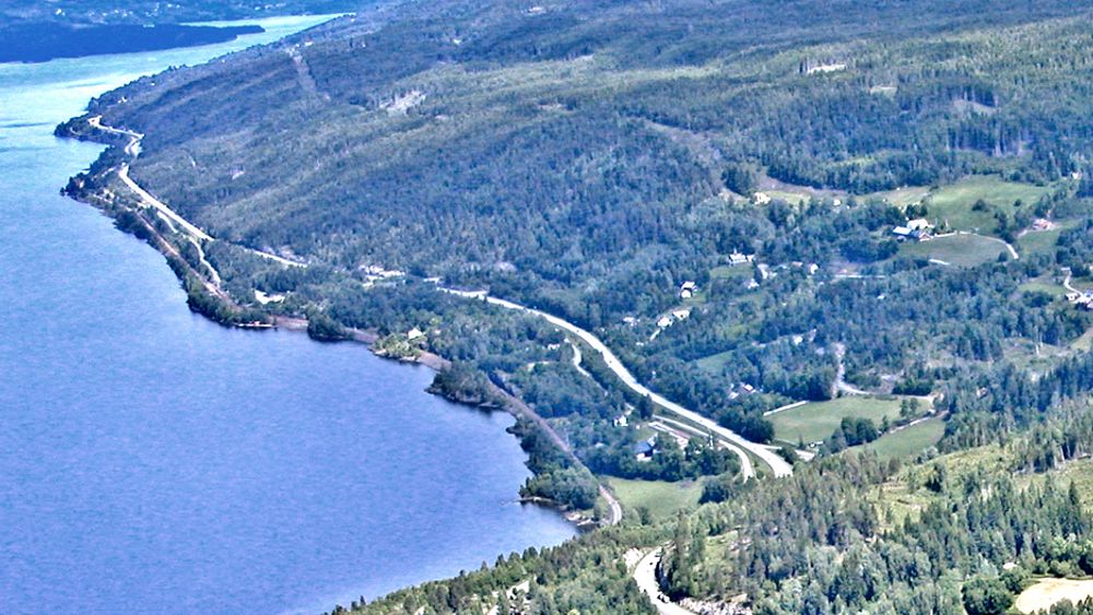 Det meste av arbeidet i det oppdraget som Hæhre Entreprenør sannsynligvis får, skal utføres ved Strandlykkja i forgrunnen på bildet.