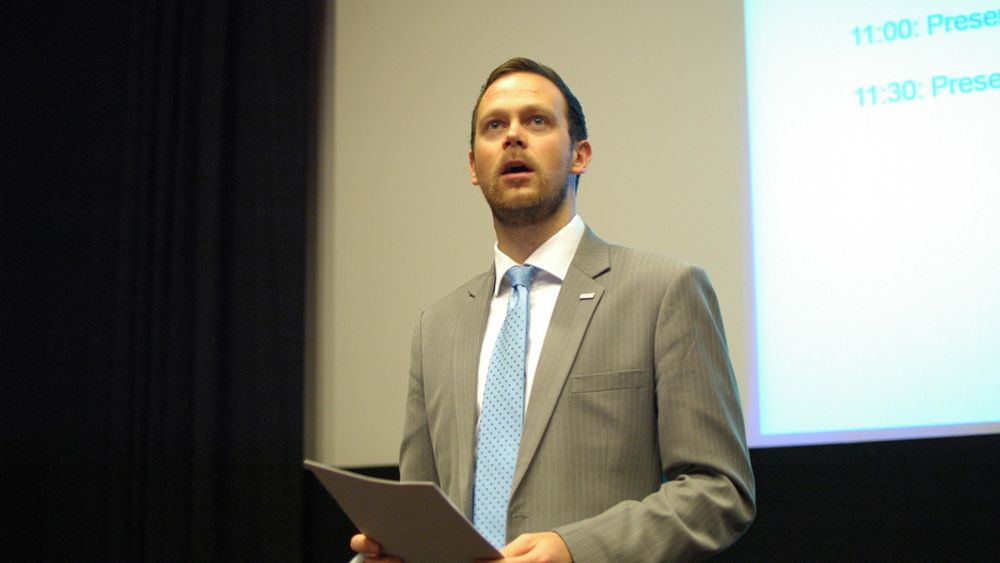 PÅ RUNDREISE: Andreas Aasheim i Norwea har fått med seg Forskningsrådet, Innovasjon Norge og Enova på en rundreise for å fortelle om de 800 millioner kronene som er tilgjengelig til bedrifter som utvikler miljøteknologi.