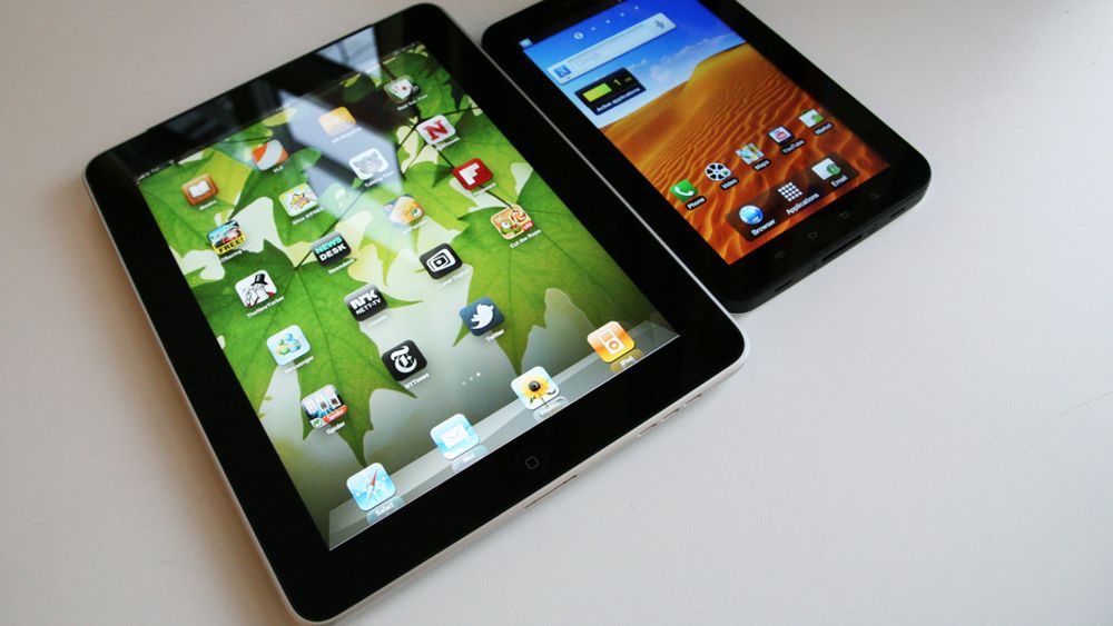 iPad har bare 2,7 tommer større skjerm enn Samsung Galaxy Tab, men i praksis utgjør det en stor forskjell.