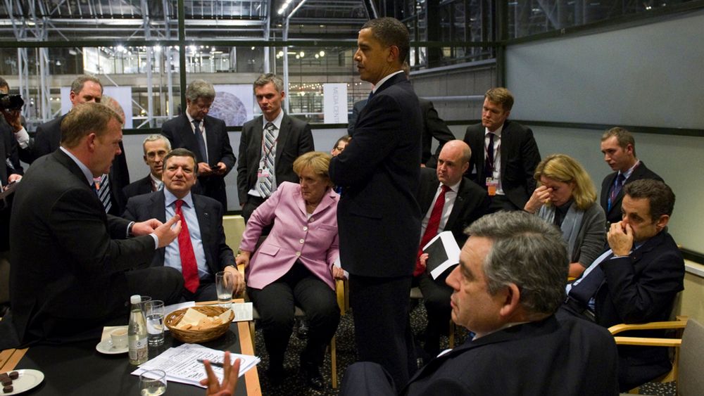 NATTLIG FIASKO: Verdens mektigste statsledere klarte ikke å samle seg om en forpliktende klimaavtale i København i desember 2009.