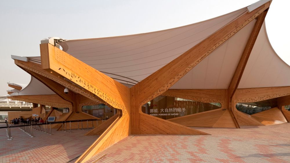Den norske paviljongen under Expo 2010 i Shanghai.