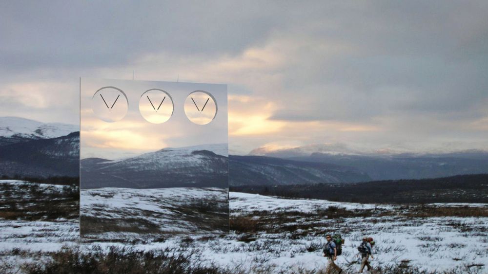 Bidraget Speilveggen vil bli plassert på Heia i Troms - om innbyggerne i Balsfjord vil.