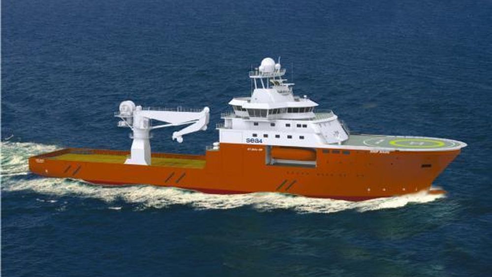 På ROT: GC Rieber Shipping overtar de to nybyggene fra norske Sea4. ROV/Konstruksjonsskipene er designet av Skipsteknisk med betegnelsen ST-254L CD.