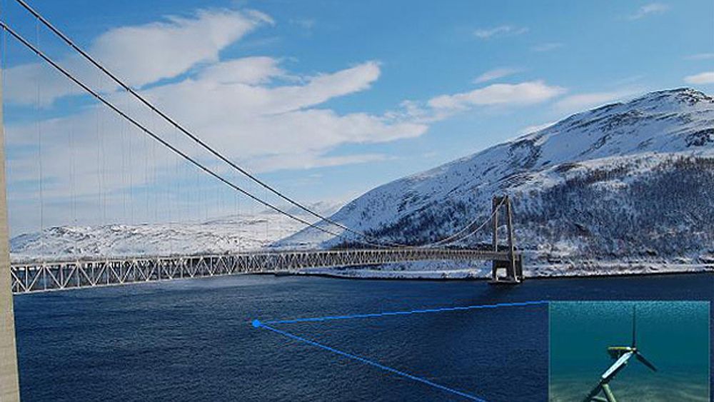 Her skal Hammerfest Strøms tidevannsturbin installeres på ny i dag.