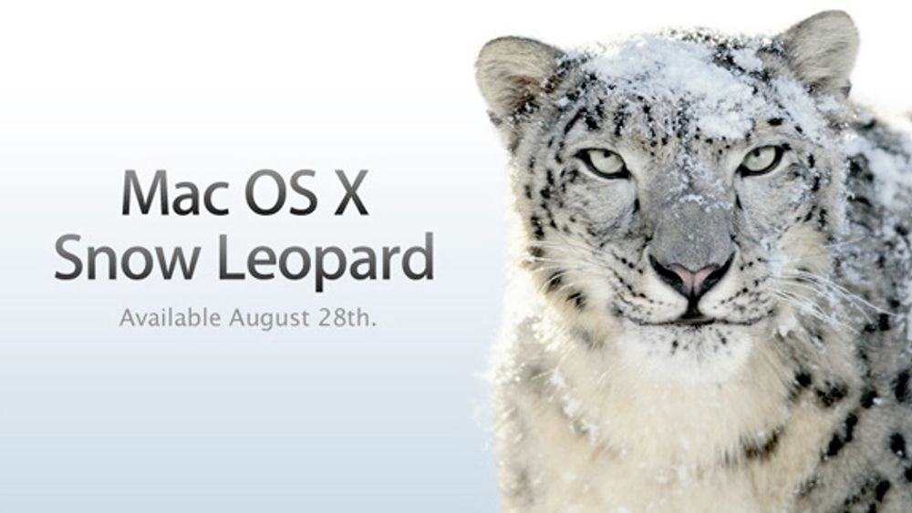 Den nye versjone.n av OS X, Snow Leopard, blir tilgjengelig kommende fredag