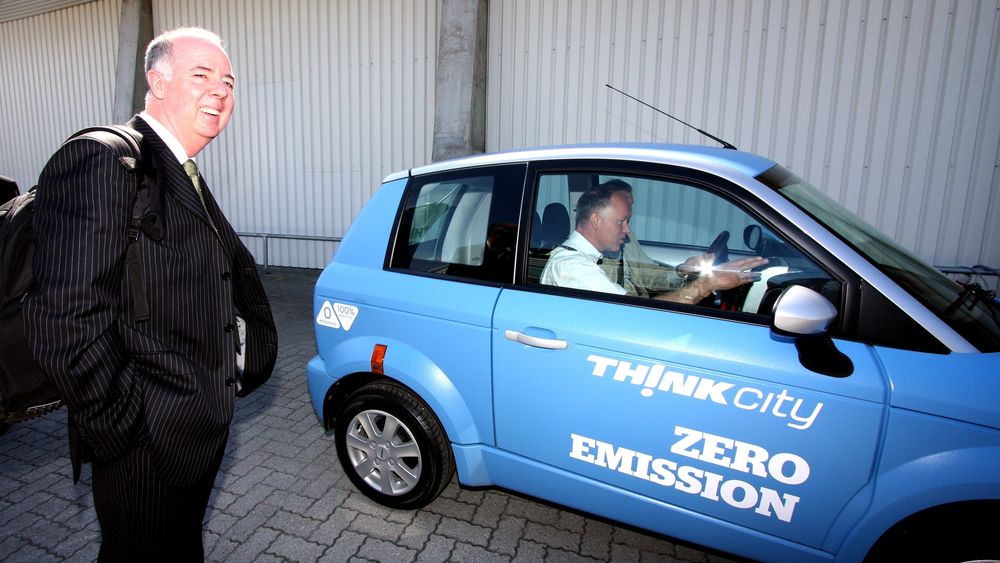 Think-sjef Richard Canny håper å kunne starte produksjon av elbilen Think City i USA om et drøyt år fra nå.