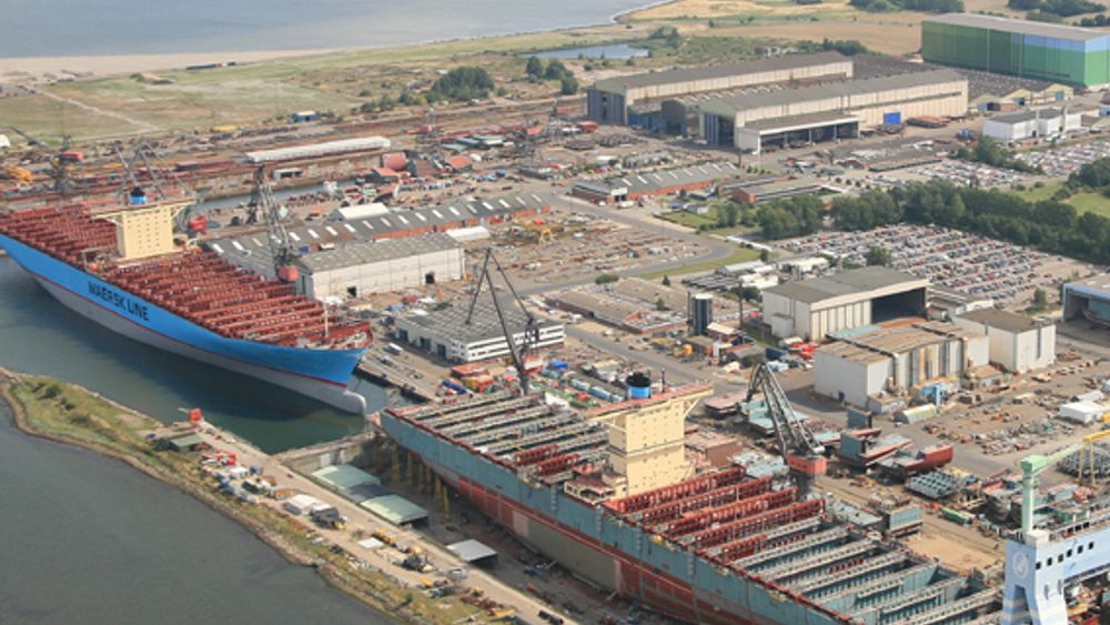 UTLEIE: Det er plass til mange leietakere på Odense Stålskibsverfts område. I 2006 ble verdens største containerskip bygget her. Nå skal det bare bygges mindre skip. Det blir mye som kan leies ut av området.