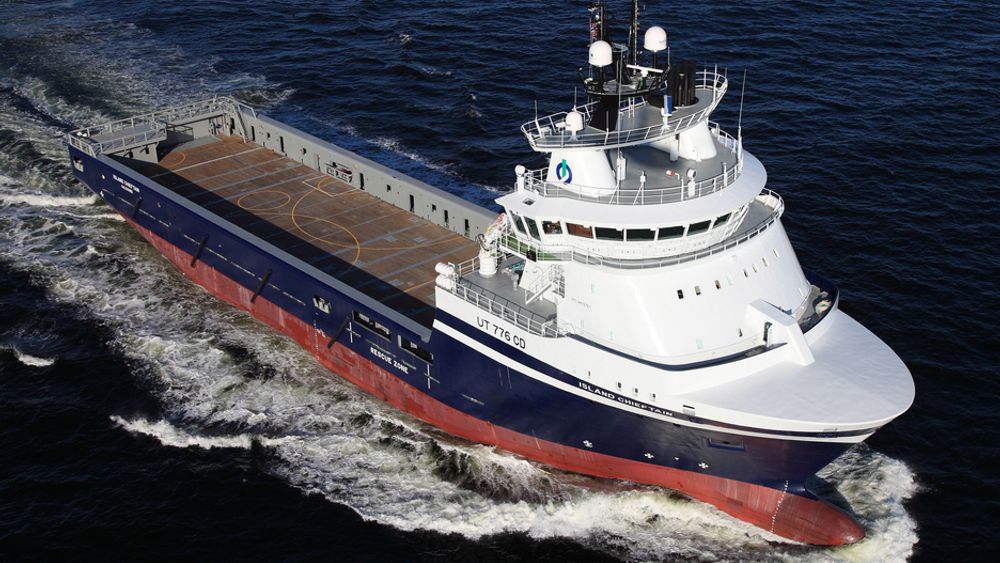 ISLAND CHIEFTAIN: De to nye bestillingene blir likt som dette 93 meter lange og 20 meter brede forsyningsskipet.