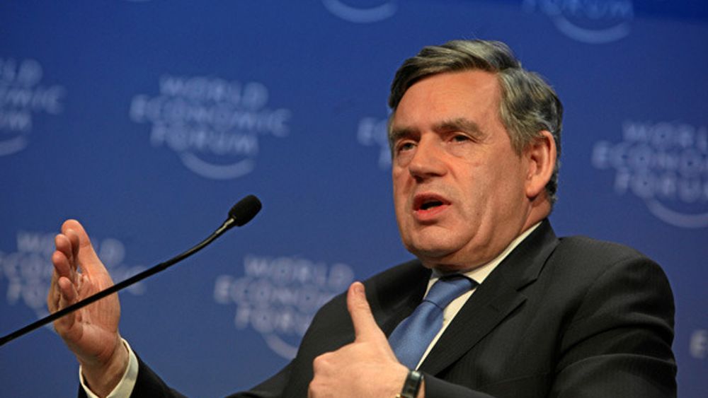GLOBALT OG DIGITALT: Digital teknologi betyr at vi kan skape et globalt samfunn, sa Gordon Brown på konferansen TED Global i går. Her er han på World Economic Forum.