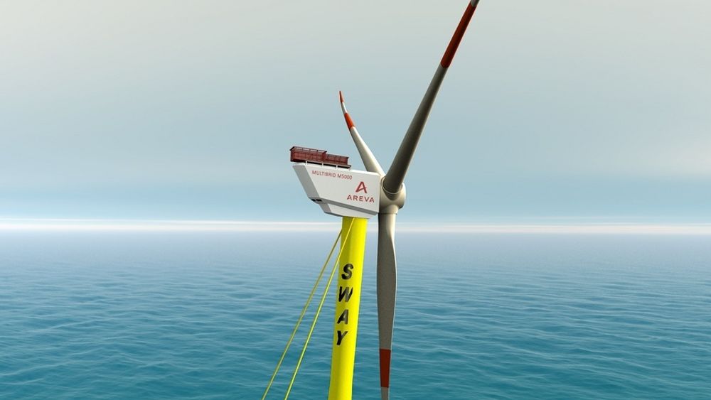 UTVIKLER NY TURBIN: Sway er mest kjent for sitt konsept for flytende havvindmøller, hvor vinden treffer turbinen "baklengs". Nå vil selskapet teste en egenutviklet havvindturbin for de flytende tårnene. Turbinen er på hele 10 MW.