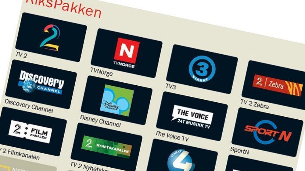 EGNE PAKKER: Både Viasat, TVNorge og TV2 kan tilby seerne egne kanalpakker fra 2010. Men bare TV2 har forhandlet med RiksTV.