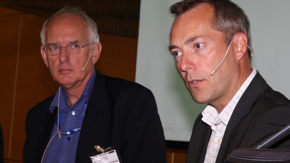 IT-direktør Karl Olav Wroldsen, Skatteetaten (t.v.), prosjektleder Gunnar Horn, IKT-arkitektur, Nav/FAD.