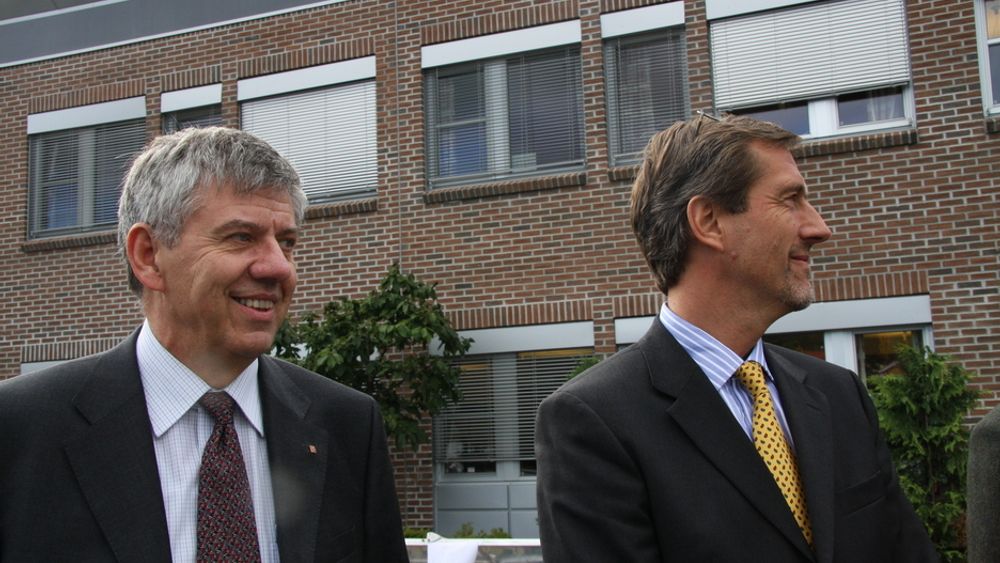 Administrerende direktør Kongsberg Defence & Aerospace
Tom Gerhardsen og konsernsjef Walter Qvam under kapitalmarkedsdagen 2008