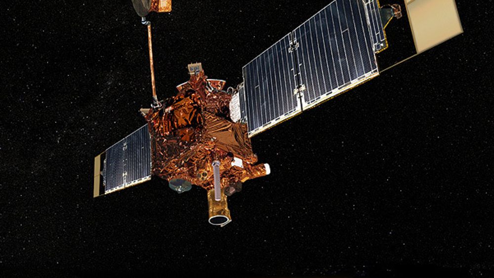 FORSVUNNET: Romsonden Mars Global Surveyor seiler sin egen sjø et eller annet sted ute i rommet. NASA mistet kontakt i begynnelsen av november 2006.
