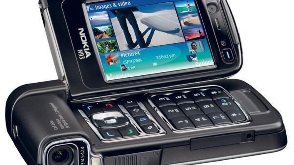 NOKIA N93: Mobiltelefon, digitalkamera (3,2 megapixel), videokamera, 3G-telefon med trippel GSM,  EDGE  radio, osv. osv.
