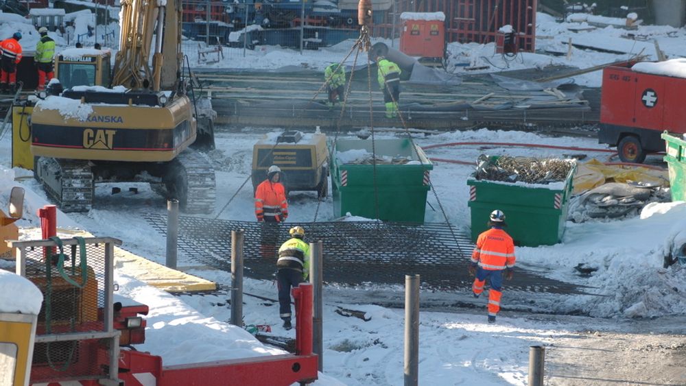 Skanska bygger Akerhus på Fornebu, Akers nye hovedkvarter. Februar 06
