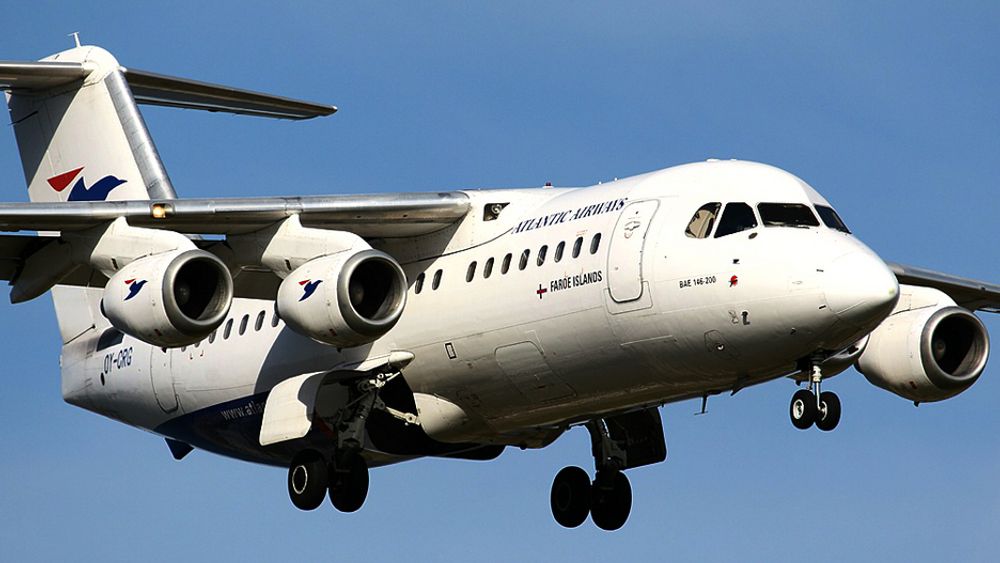 19 ÅR GAMMELT: Atlantic Airways-flyet var av typen British Aerospace BAe 146-200. Det ble bygd i 1987 og levert til flyselskapet i mars 1988.