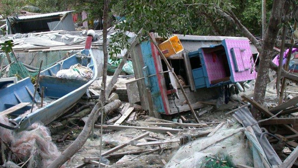 TSUNAMI: Pulau Betong ble rammet hardt av tsunamien julen 2004.