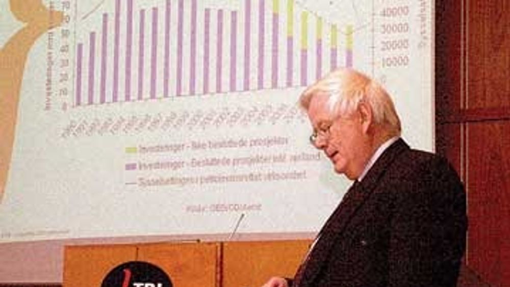BEKYMRET: - Fallet i investeringene på sokkelen i 2006 - 07 må kompenseres med økt eksport. Vi må ha lav rente og stabil valuta, sier TBL-sejf Karl Nysterud. Foto: Anders J. Steensen