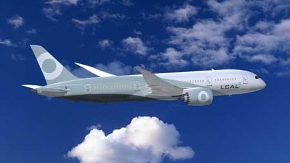 TAR AV: Nå tar Boeings nye "plastmaskin" 787 Dreamliner av for fullt. De første flyene vil være i lufta fra 2010 og en rekke flyselskap har meldt interesse for langdistansemaskinen som tar 250 passasjerer.