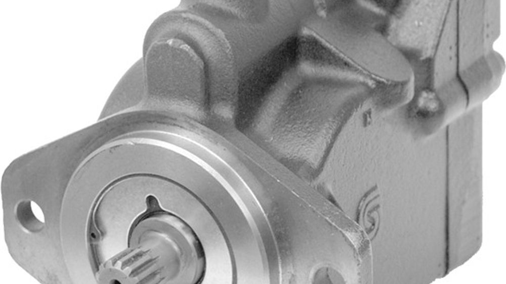VRIS: Den regulerbare skråplaten gjør at du kan stille pumpe/motor helt ned til null. Foto: Sauer-Danfoss