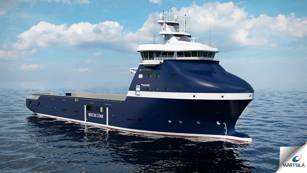 Vinterklar: Wärtsilä Ship Design står bak forsyningsskipstypen VS 485 MK III Arctic. Skipet blir 85,6 meter langt og 20 meter bredt og med 1000 kvadratmeter dekksareal.. 