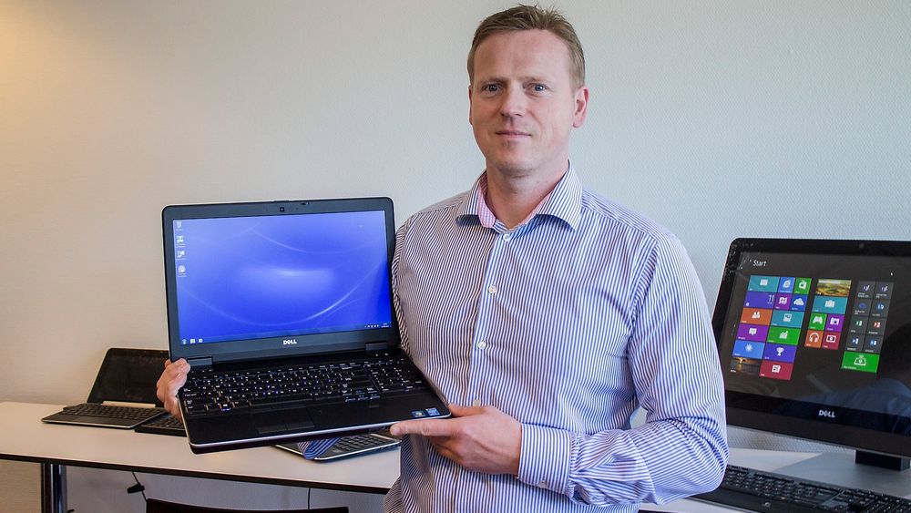 Supersikker: Den nye 7000-klassen i Latitude-serien vil i følge produktsjef for forretnings-PC-er i Dell, Ivar Follestad, være  den sikreste på markedet.  
