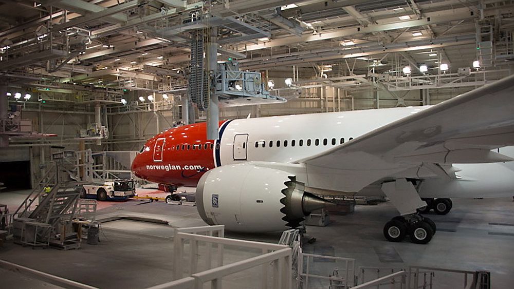  Norwegians ene Dreamliner på Boeing-fabrikken. Norwegian har foreløpig ikke fått noen ny leveringsdato. 